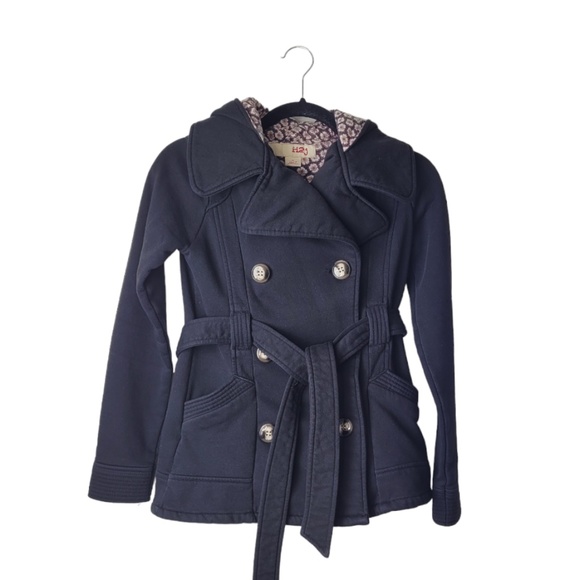 H2j Hooded Big button Pea Coat - Picture 1 of 8
